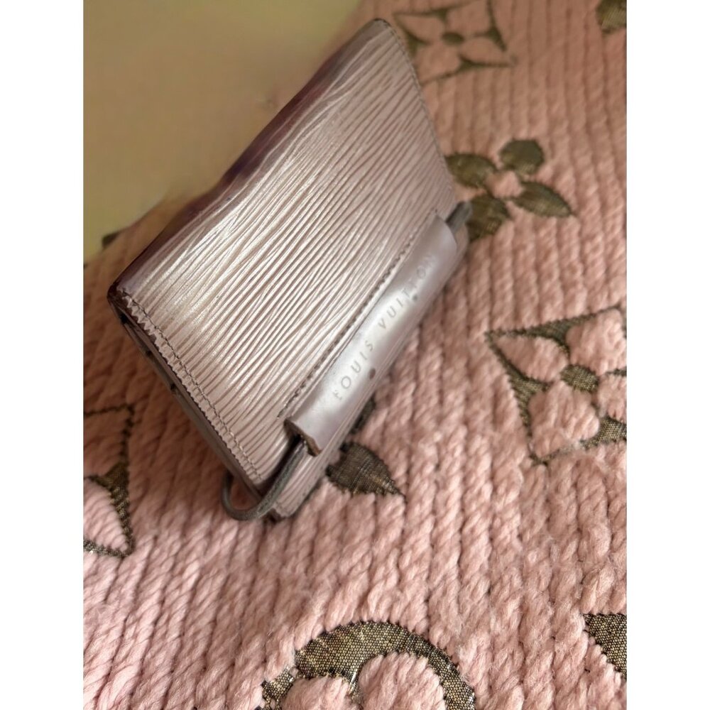 Louis Vuitton Vintage Porte-Monnaie Leather Loop Wallet Card Holder Smoke Lilac - Picture 6 of 13